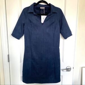 Ellie Kai Riley Suede 1/2 Sleeve Shirt Dress